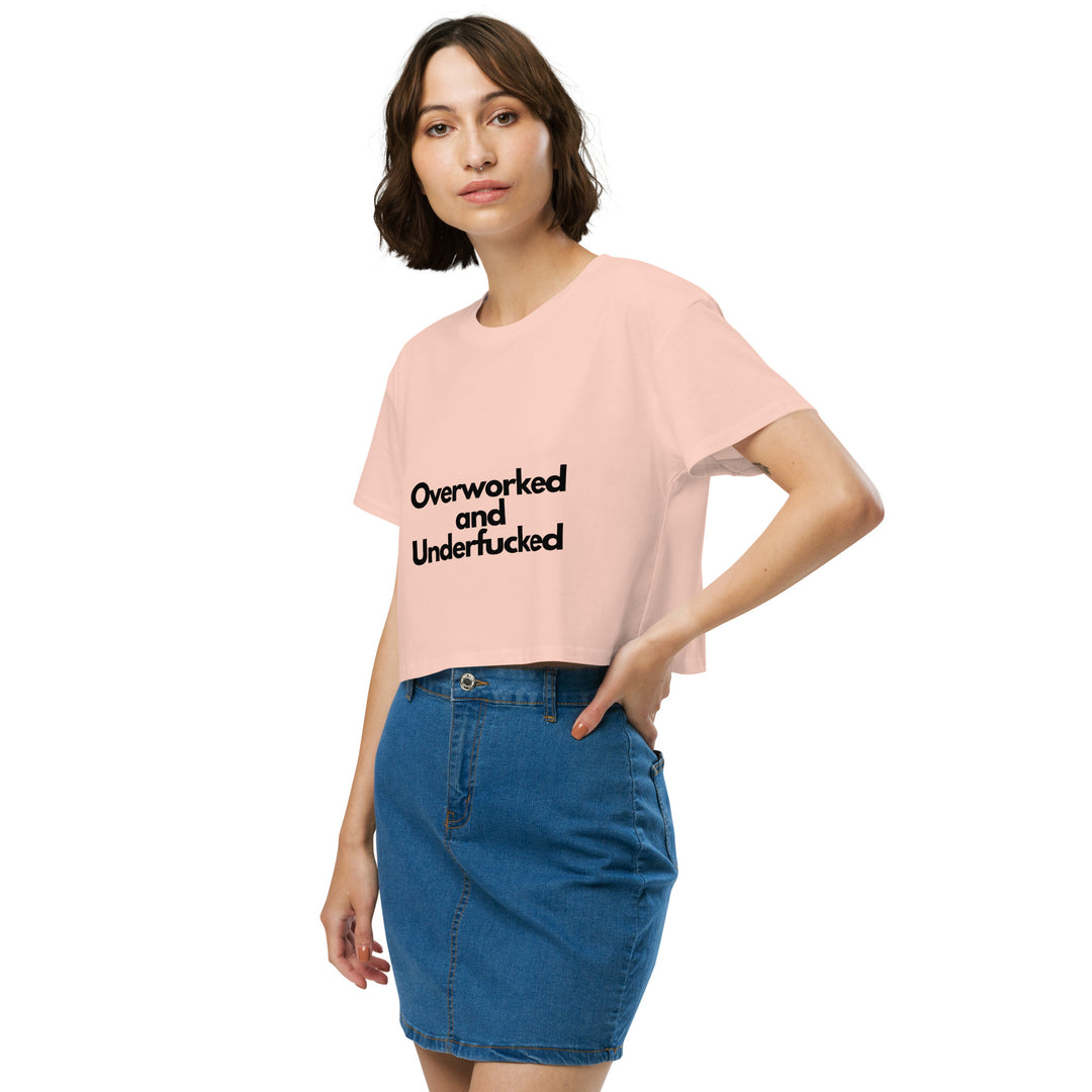 Overworked Women’s crop top - Wave Fusions