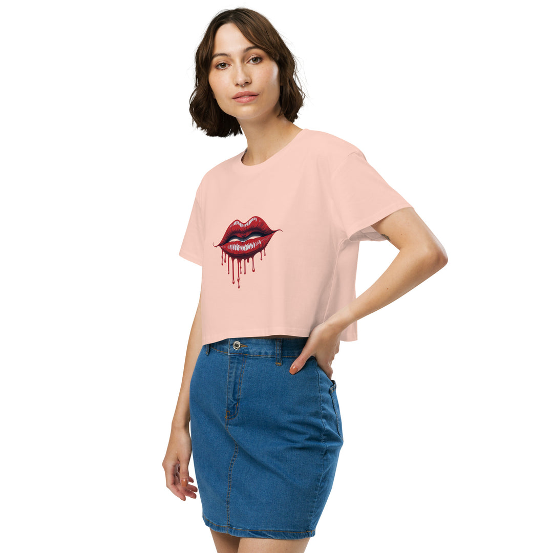 Dripping Lips Women’s crop top - Wave Fusions