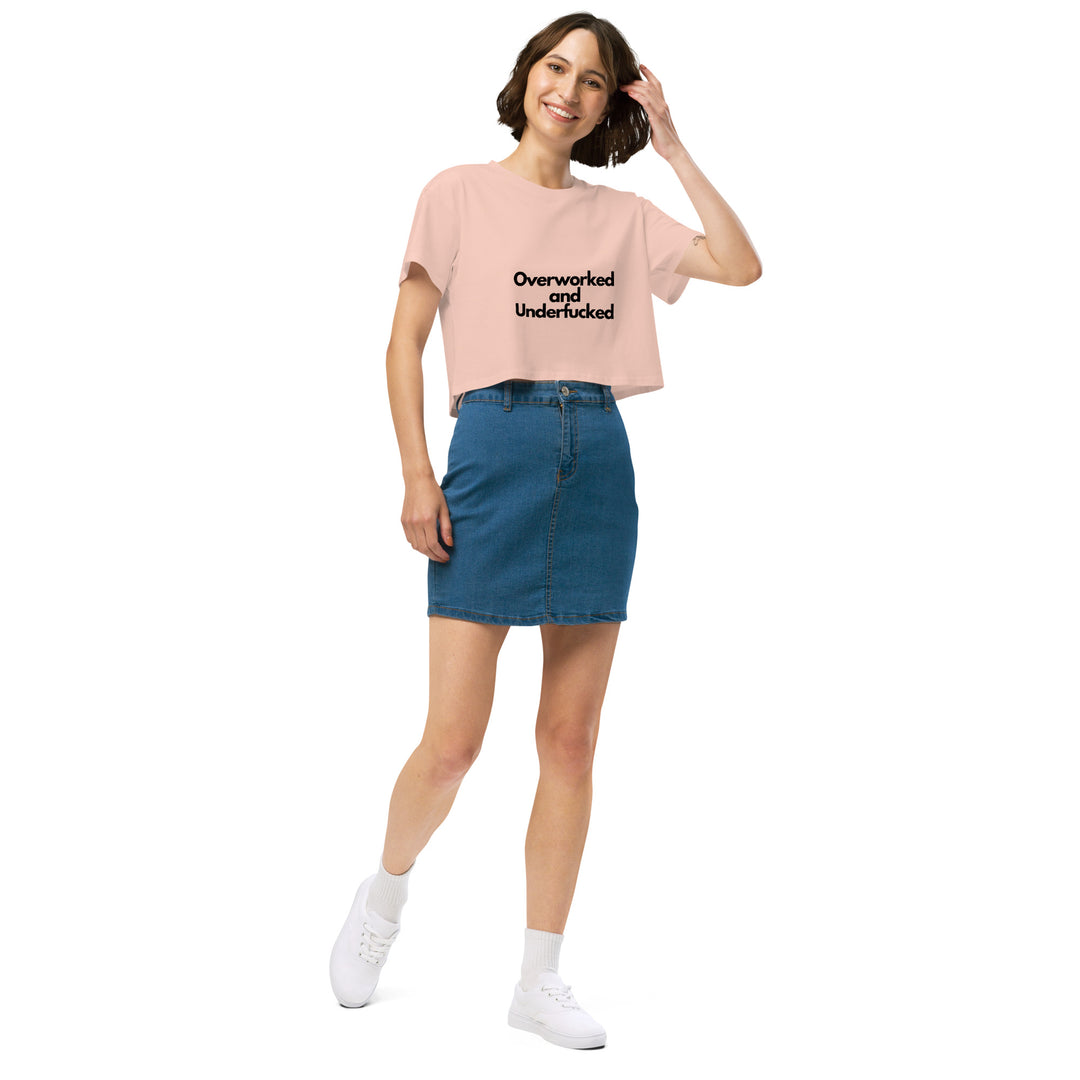 Overworked Women’s crop top - Wave Fusions