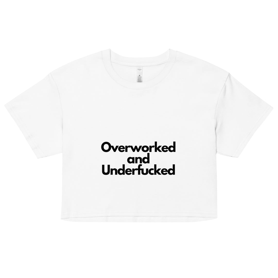 Overworked Women’s crop top - Wave Fusions