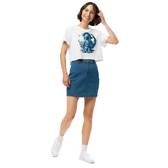 Astronaut's Women’s crop top - Wave Fusions