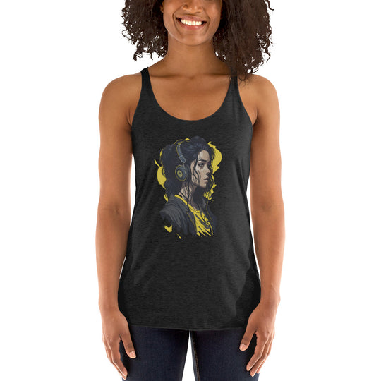 Women's Racerback Tank - Wave Fusions